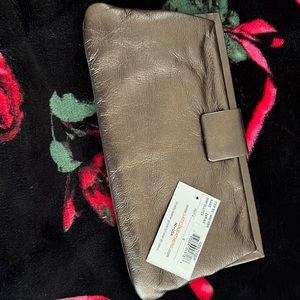 Latico leather clutch made in USA new with tags